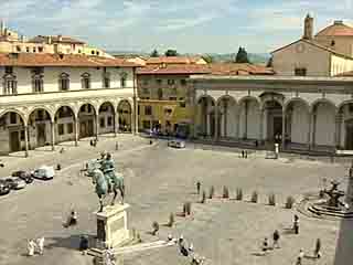  Флоренция:  Тоскана:  Италия:  
 
 Площадь Сантиссима-Аннунциата